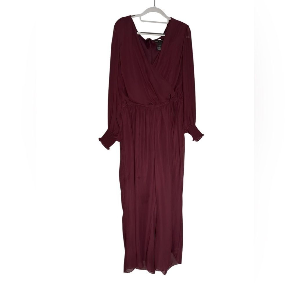 Lane‎ Bryant Elegant Burgundy Women's wide leg jumpsuit